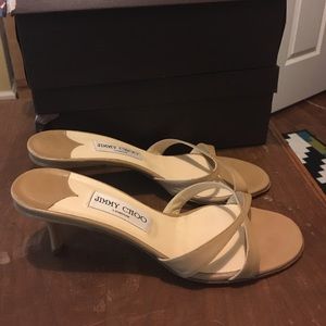 Jimmy Choo leather slide sandals